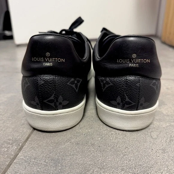 Louis Vuitton Monogram Eclipse Black Low Top Luxembourg Sneakers Trainers US9.5 - Picture 7 of 11
